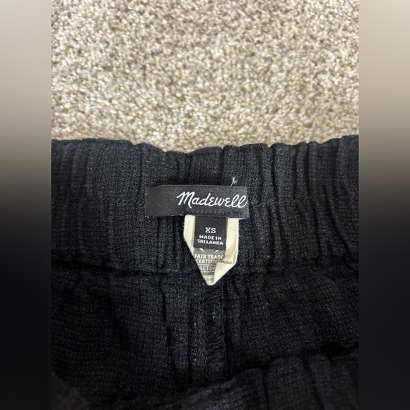 Madewell Linen Breezewoven Pull On High Rise Straight Pants Black XS - Picture 8 of 11